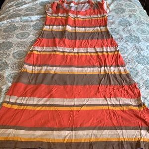 Woman striped dress